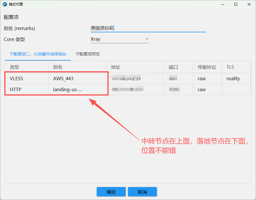 确认链式节点顺序